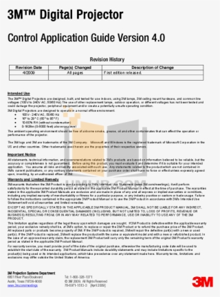 Pdf For 3m Projector X80 Manual #6863936