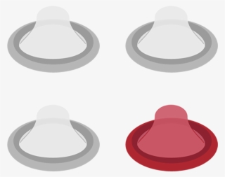 Illustration Of Two Unused Condoms And One Used Condom #6866039