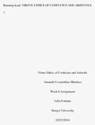 Hum 111 Week 8 Assignment Confucius And Aristotle On #6869371