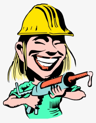 Vector Illustration Of Female Construction Worker With #6872089