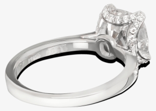 Ring Rosebud Solitaire Pave Diamods Platinum Steven #6882092