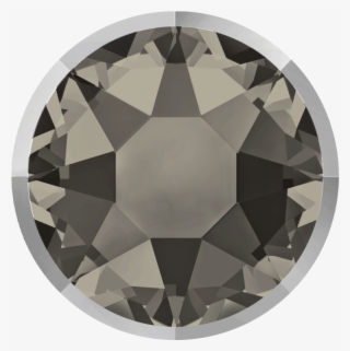 Greige Rimmed Chrome Swarovski Rhinestones Flatback #6884820