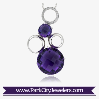 Amethyst Round Circles Pendant #6886945
