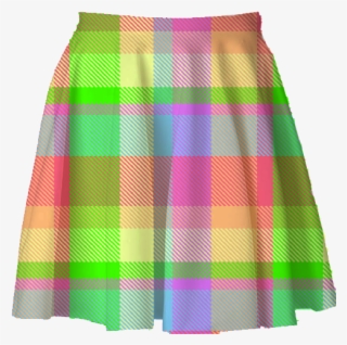 Rainbow Plaid Skirt #6888475
