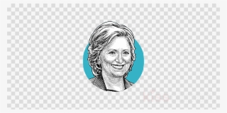 Head Clipart Hillary Clinton Presidential Nominee Turquoise #6894359