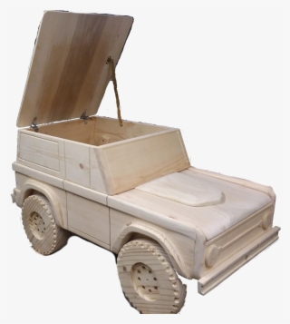 Custom Carved Wooden Bronco Toy Box / Personalized #6897927