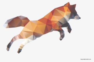 Here's A Transparent Geometric Leaping Fox I Made #6899893