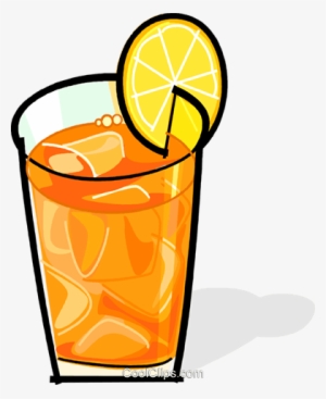 Iced Tea With A Lemon Slice Royalty Free Vector Clip - Iced Tea Clipart #690816