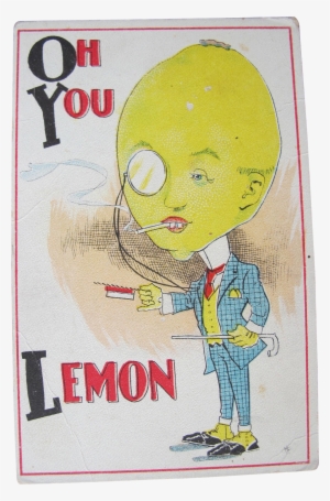 Post Card Comical Dressed Fruit Lemon Unused - Fruit #691126