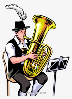 German Tuba Player Royalty Free Vector Clip Art Illustration - Tuba Player Png #691231