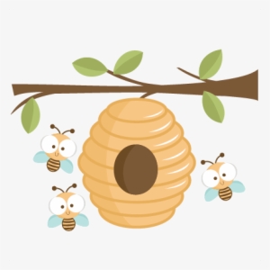 Bee Clipart Vintage - Honey Bee Hive Png Clipart #692214