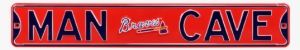 Atlanta Braves “man Cave” Authentic Street Sign - Man Cave San Jose Sharks Steel Sign Wall Sign 36 X #692440