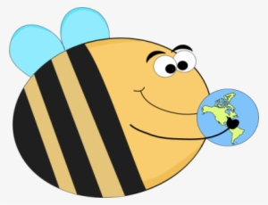 Globe Clipart Bee - Bee With Pencil Clipart #692706