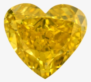Fancy Deep Orangy Yellow - Yellow Diamond Heart Shape Gia Cert 0.73 Ct #693870