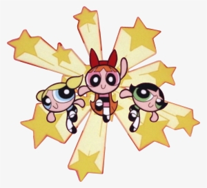 Ppg In Front Of Stars - Powerpuff Girls Stars #694258