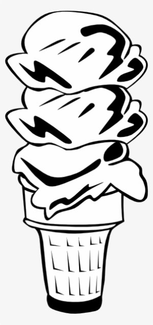 Ice Cream Cone (b And W) Png Images #698045 Ice Cream Cone (b And W) Png Images #698045