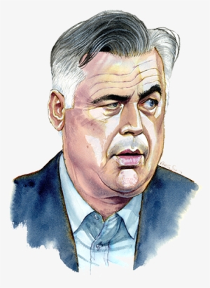 Illustration By James Ferguson Of Carlo Ancelotti - Caricatura Carlo Ancelotti #698405