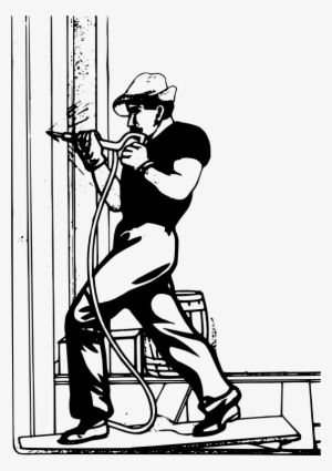 Medium Image - Construction Worker Clipart Black And White #698474