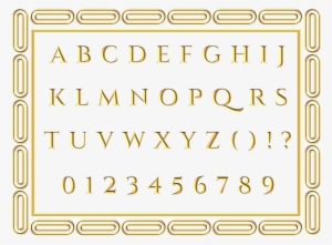 Gold Letters Alphabet - ตัว อักษร ภาษา อังกฤษ สี ทอง #699828