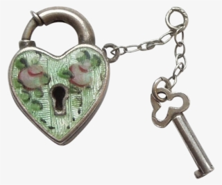 Green Guilloche Walter Lampl Sterling Silver Enamel #6904768