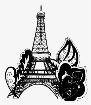 Eiffel Tower Silhouette Png Background Image #6915505