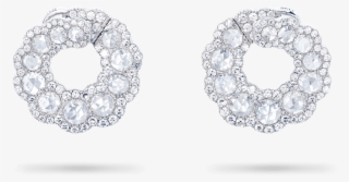 Rose Cut Mini Curved Hoop Earrings #6921019