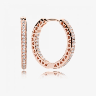 Pandora Rose Hoop Earrings With Clear Cubic Zirconia, #6921067