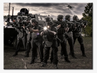 Policemen Swat Team Canvas Wall Art 1-panel 24 X 18 #6923119