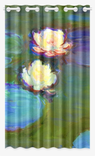 Monet Water Lilies Floral Window Curtain 50" X 84" #6930052