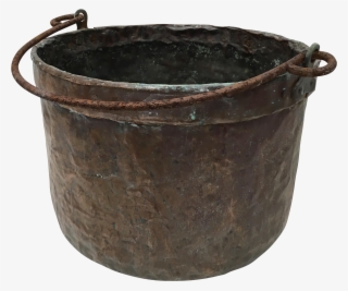 1800's Belgium Copper Cauldron Planter #6934553