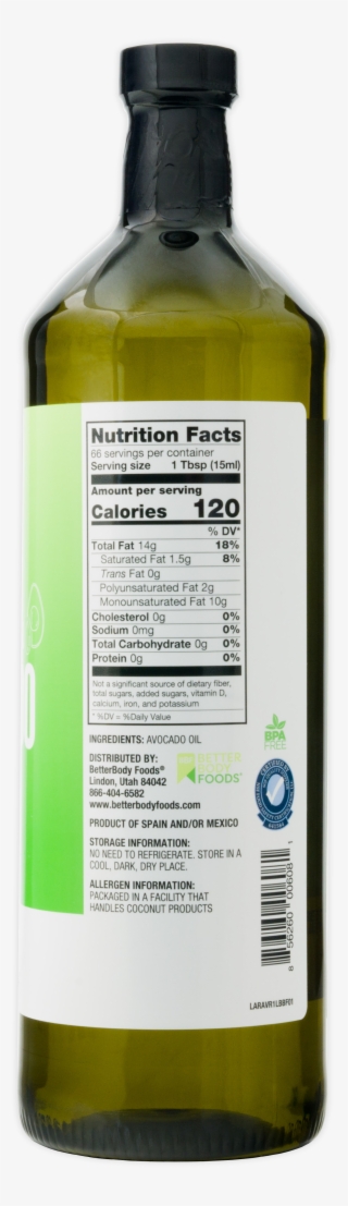 Betterbody Foods Naturally Refined Avocado Oil #6937030