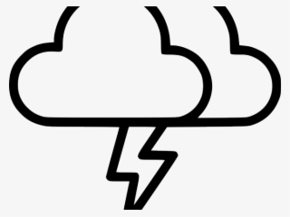 Drawn Lightening Thundercloud #6937810