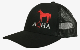 Black Mesh Cap Red Horse #6946690