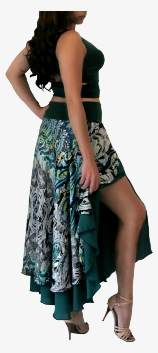 Two-tier Silk Touch Tango Dance Skirt #6951266