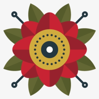 Folk Mandala Rose Illustration Flower Flat Simple Rose #6951484