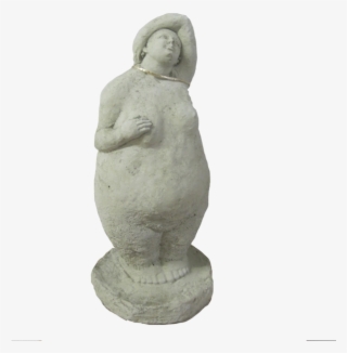 Cd02 Fat Lady Concrete Statue #6953386