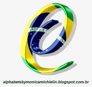 Bandeira Do Brasil Estilizada Nas Letras Do Alfabeto #6960651