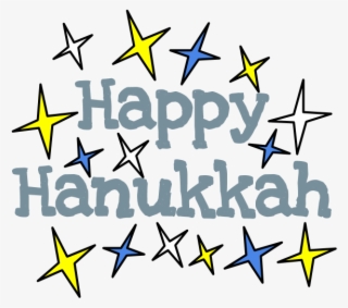 Happy Hanukkah, Silver Letters, White, Gold And Blue #6960898