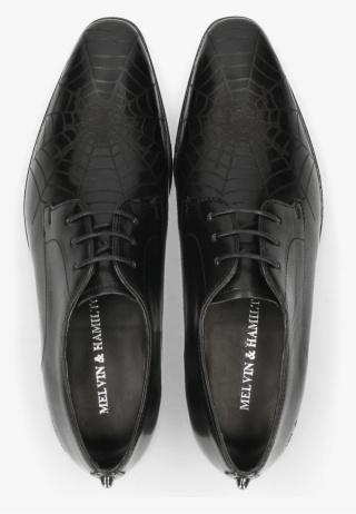 Derby Shoes Emma 7 Black Lasercut Spider Rivets Skull #6962632