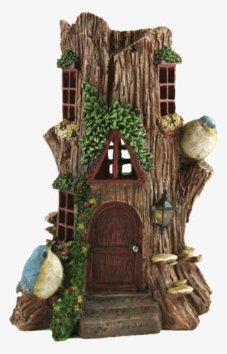 Tree Stump Solar Fairy House #6964426