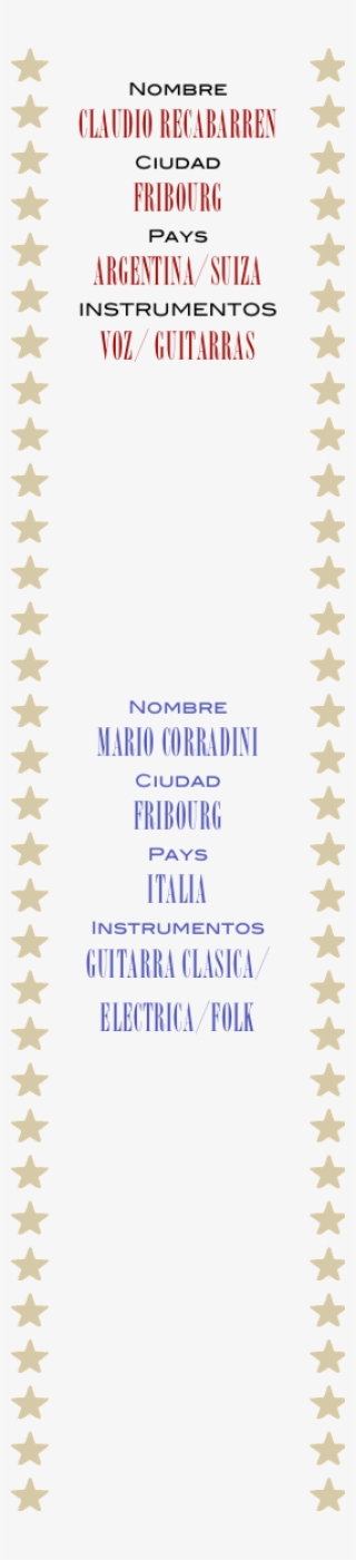 Nombre Claudio Recabarren Ciudad Fribourg Pays Argentina/suiza #6969622