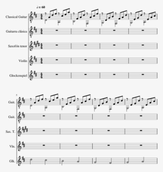 Canon In D Sheet Music For Violin, Guitar, Tenor Saxophone, #6969751