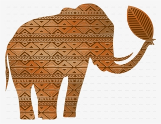 Elephant Shape Tribal Art Isolated-png #6973773