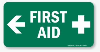 First Aid Sign With Left Arrow And Symbol #6973774