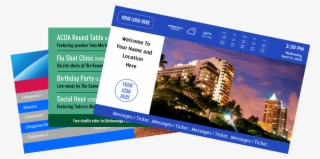 3 Digital Sign Templates Hotel Event Board Assisted #6980961