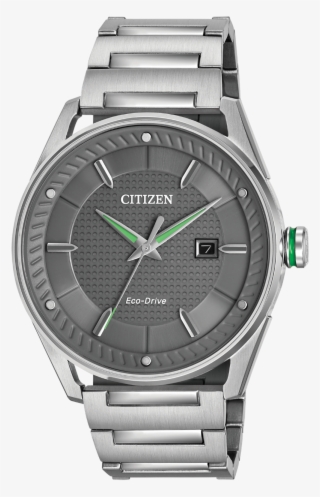 Gents Eco Drive With Dark Grey Dial And Green Hands, #6981314