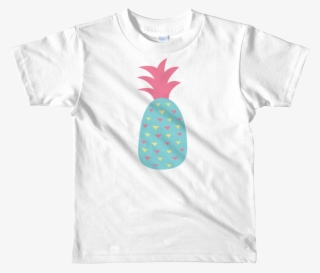 Turquoise & Pink Pineapple Short Sleeve T-shirt #6983229