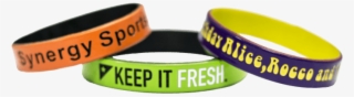 Laser Etched Gloss Dual Layer Custom Silicone Wristbands #6984560