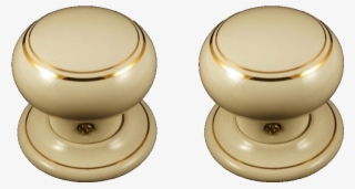 Chatsworth Porcelain Cream Double Goldline Door Knob #6985976 Chatsworth Porcelain Cream Double Goldline Door Knob #6985976