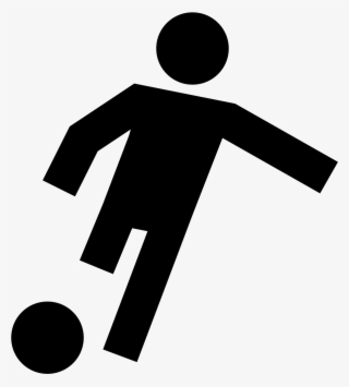 Shows A Silhouette Of A Man On With One Leg Raised #6987571